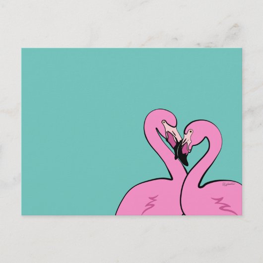 Flamingos Postcard ポストカード (正面)