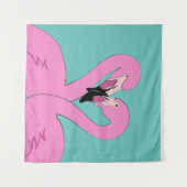 Flamingos Tapestry タペストリー (正面(横))