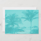 Flamingos Tropicalの写真結婚コラージュありがとう サンキューカード (裏面)