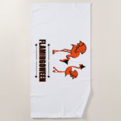 Flamingoween – ハロウィーン ビーチタオル (正面)