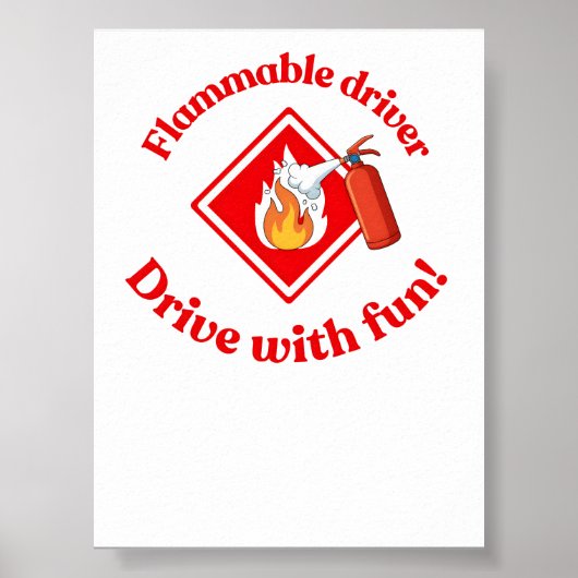 Flammable Driver Trucker | ADR digital download ポスター (正面)