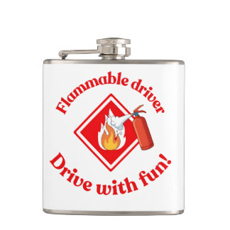 Flammable Driver Trucker Gift | Funny ADR Hazmat フラスク
