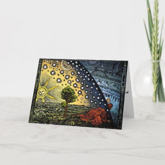 Flammarionのプリントのルーク2の聖書の詩のクリスマスカード シーズンカード (正面)