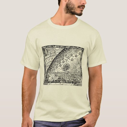 Flammarion Woodcut Victorian Era Celestial Art Tシャツ (正面)