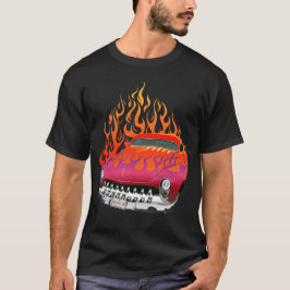 flamme voiture americaine hot rod muscle car vinta tシャツ