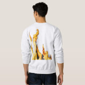 Flammen – Flamme – Flame – Flames – Feuer – Fire T スウェットシャツ (裏面フル)