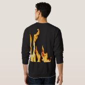 Flammen – Flamme – Flame – Flames – Feuer – Fire T スウェットシャツ (裏面フル)
