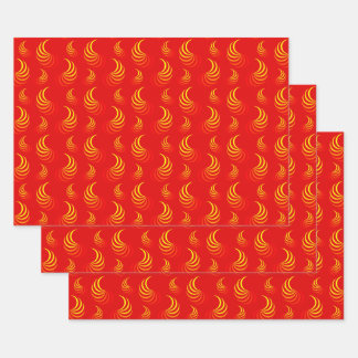 Flammen Geschenkpapierset Packpapier Blatt ラッピングペーパーシート