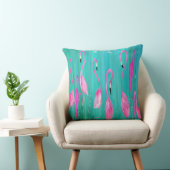 Flamngos tropical home throw pillow クッション (椅子)
