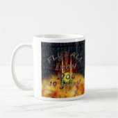 Flamz Flyballの鉄犬- 10年間の競争! コーヒーマグカップ (左)