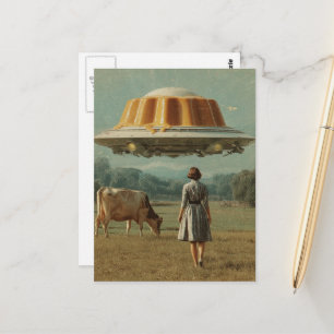 flan UFO飛んでいる治療 ポストカード