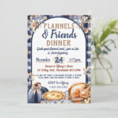 Flannel and Friends Friendsgiving Thanksgiving 招待状 (スタンド正面)