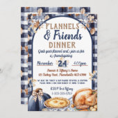 Flannel and Friends Friendsgiving Thanksgiving 招待状 (正面/裏面)