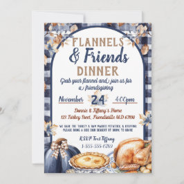 Flannel and Friends Friendsgiving Thanksgiving 招待状