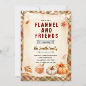 Flannel Bonfire and S'mores party invitation 招待状 (正面)