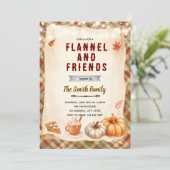 Flannel Bonfire and S'mores party invitation 招待状 (スタンド正面)