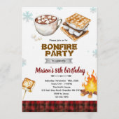 Flannel bonfire party invitation 招待状 (正面)