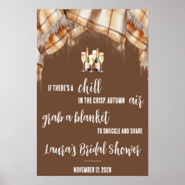 Flannel & Fizz, Grab a Blanket Shower Sign ポスター