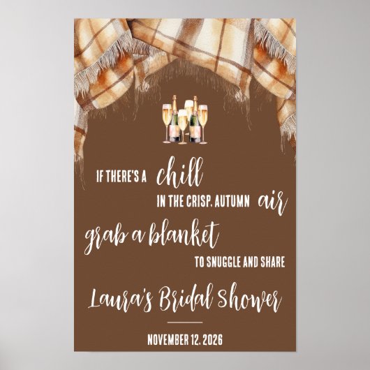 Flannel & Fizz, Grab a Blanket Shower Sign ポスター (正面)