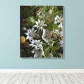Flannel Flower Velvet Texture Fine Art Canvas キャンバスプリント (インサイチュ (ウッドフロア))