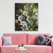Flannel Flower Velvet Texture Fine Art Canvas キャンバスプリント (インサイチュ (リビング))
