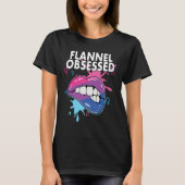 Flannel Obsessed Bisexual Rainbow Pride Bisexualit Tシャツ (正面)