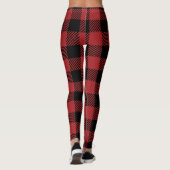 Flannel Women's legings in Red and Black レギンス (裏面)