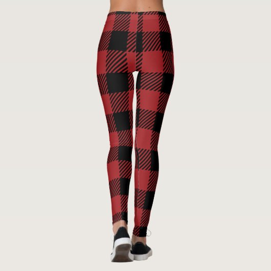 Flannel Women's legings in Red and Black レギンス (裏面)