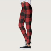 Flannel Women's legings in Red and Black レギンス (左)