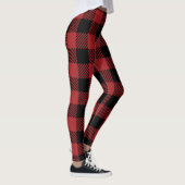 Flannel Women's legings in Red and Black レギンス (右)