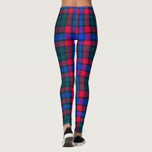 Flannel Women's legings in Red blue green レギンス (裏面)