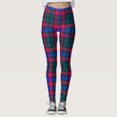 Flannel Women's legings in Red blue green レギンス (正面)