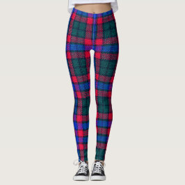 Flannel Women's legings in Red blue green レギンス