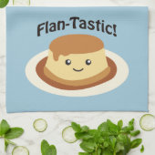 Flantastic! かわいいFLAN キッチンタオル (折り畳み)
