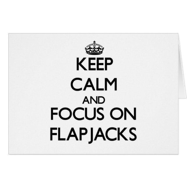 Flapjacksの平静そして焦点を保って下さい (正面横)