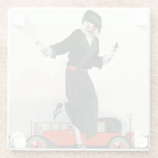FlapperとRoadster ガラスコースター (裏面)