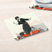 FlapperとRoadster スクエアペーパーコースター (アングル)