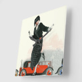 FlapperとRoadster スクエア壁時計 (傾斜)