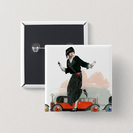 FlapperとRoadster 缶バッジ (正面&裏面)