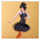 Flapper Dancing Vintage タイル (正面)