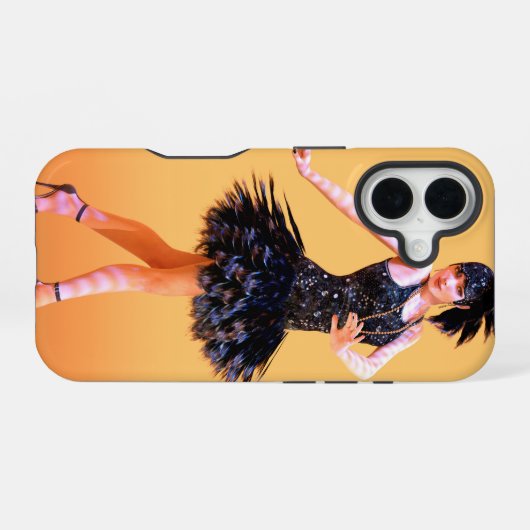 Flapper Dancing Vintage iPhone 16ケース (裏面横)