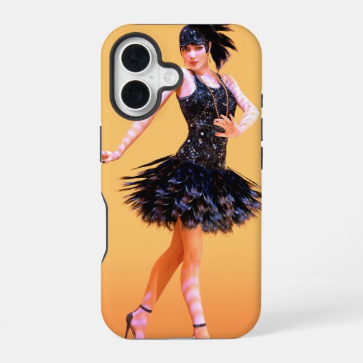 Flapper Dancing Vintage iPhone 16ケース (裏面)