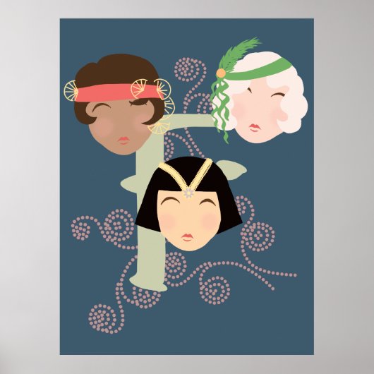 Flapper girls roaring twenties ポスター (正面)