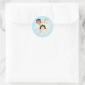 Flapper girls roaring twenties ラウンドシール (バッグ)