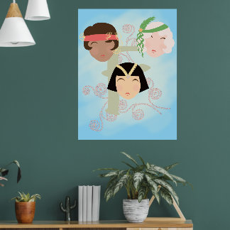 Flapper girls roaring twenties poster ポスター