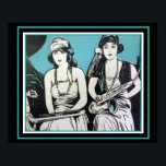 "Flapper Jazz"  16 x 20 poster ポスター<br><div class="desc">Art Deco "theme" Flapper Jazz poster 16 x 20</div>
