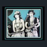 "Flapper Jazz" 16 x 20 poster ポスター<br><div class="desc">Art Deco "theme" Flapper Jazz poster 16 x 20</div>