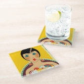 「Flappers and Flawers」アールデコ、Jose Carlos著 ガラスコースター (アングル)