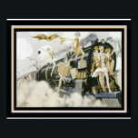 "Flappers Take The Train" Art Deco Print 16 x 20 ポスター<br><div class="desc">Unique Print "Flappers Take The Train" 16 x 20</div>