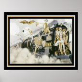 "Flappers Take The Train" Art Deco Print 16 x 20 ポスター (正面)